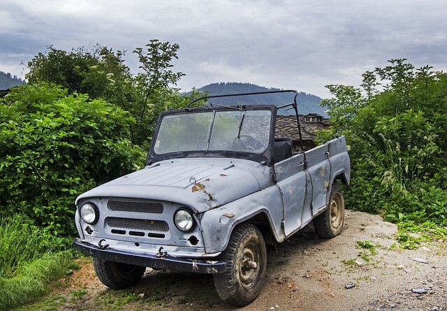 The UAZ-469 received a jubilee exterior and interior